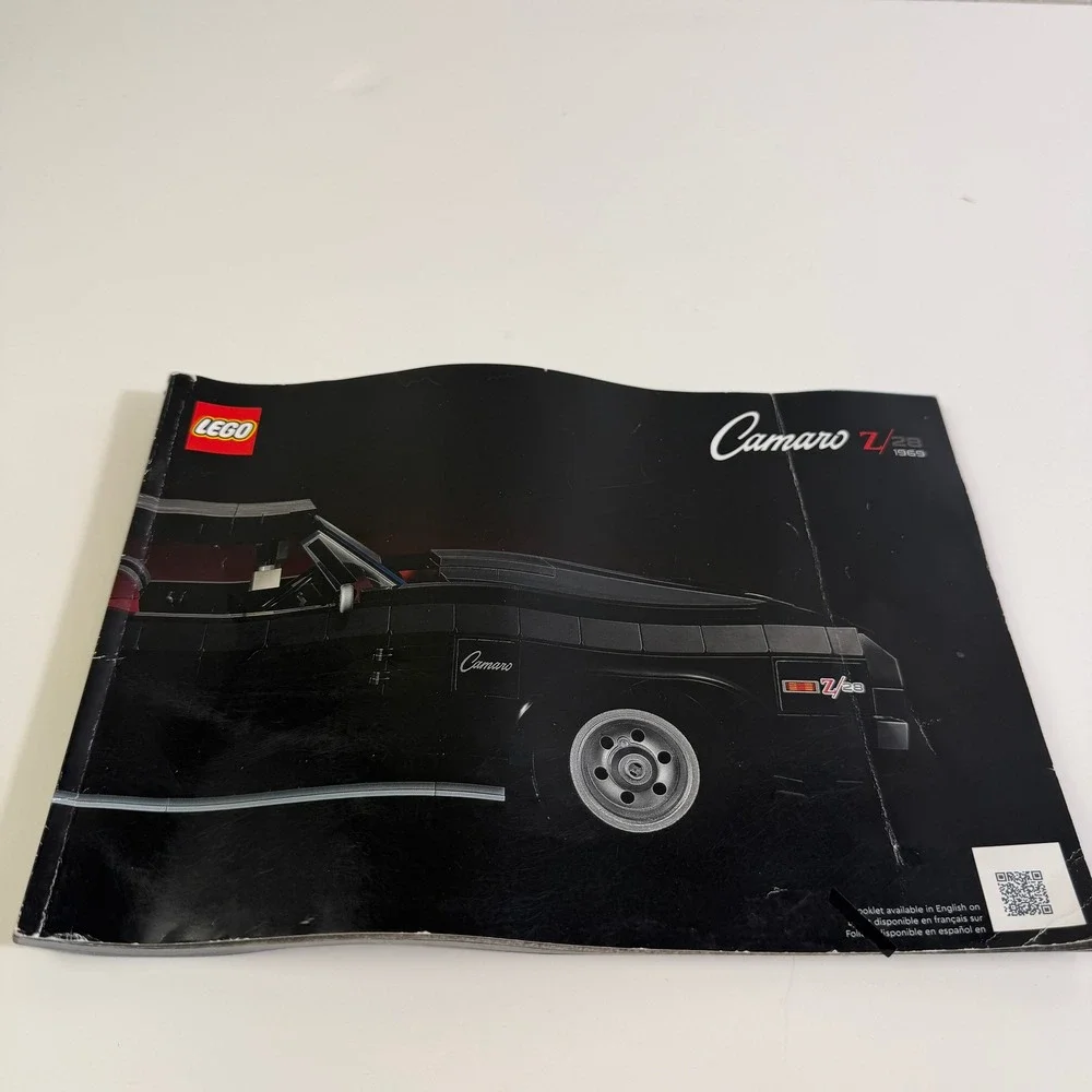 LEGO Icons Chevrolet Camaro Z28 10304 1969 Muscle Car Black Red Stripes Set